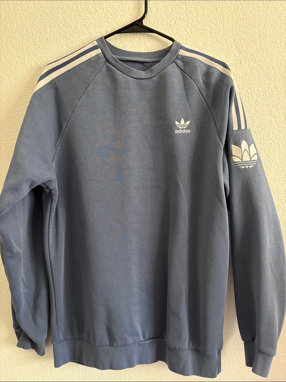 adidas Light Blue Trefoil Crewneck Sweatshirt
